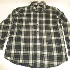 L.L.Bean Men's Button Down Shirt Plaid 100% Cotton Slightly Fitted
